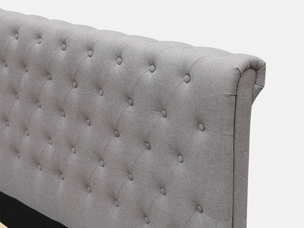 EGMONT Queen Bed Frame - LIGHT GREY