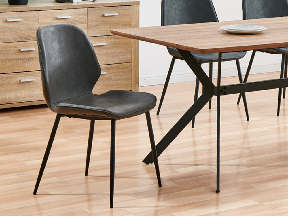 SLOANE 4PCS Dining Chair - DARK GREY