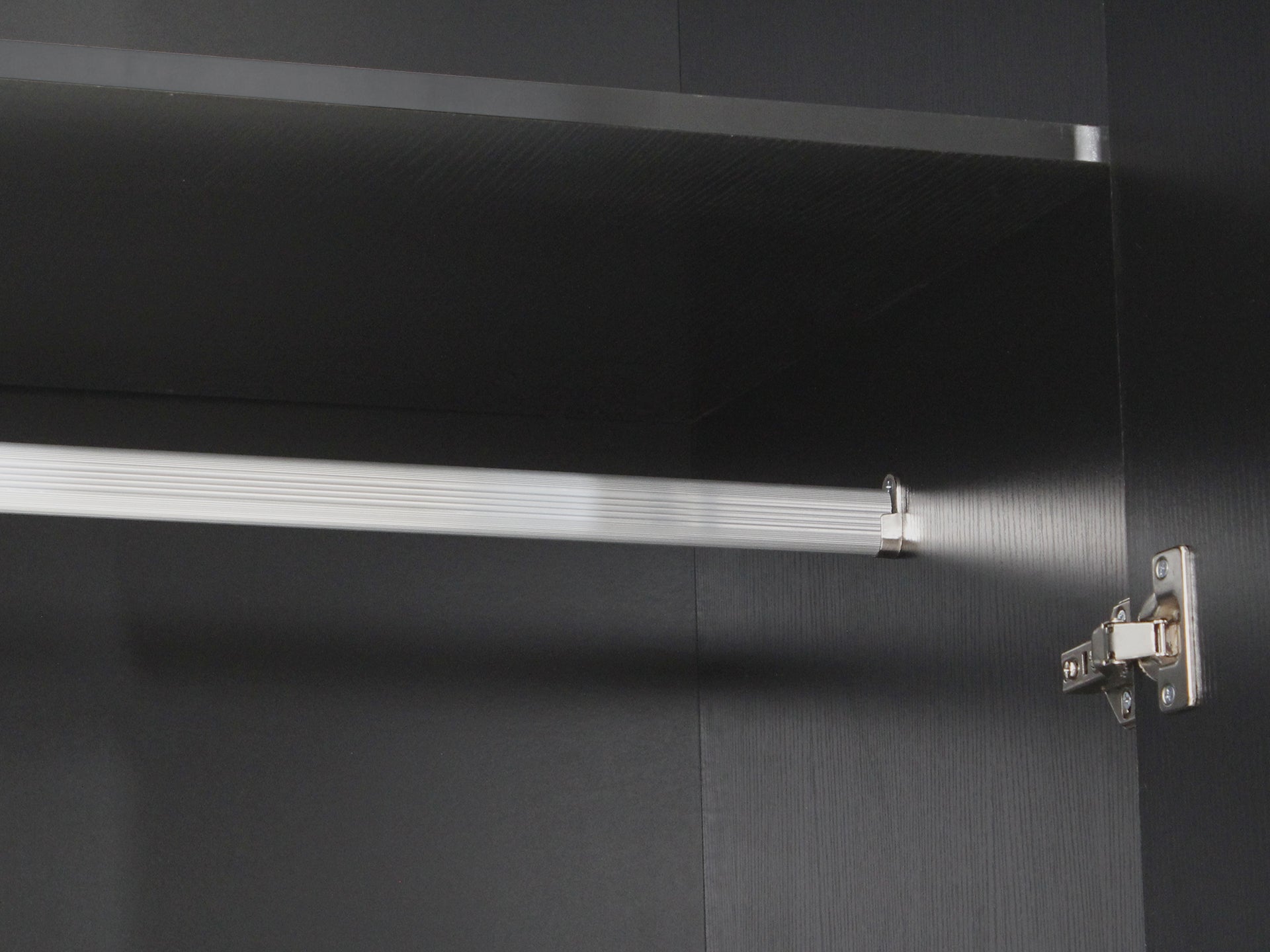 Bram 3 Door Wardrobe Cabinet - Black