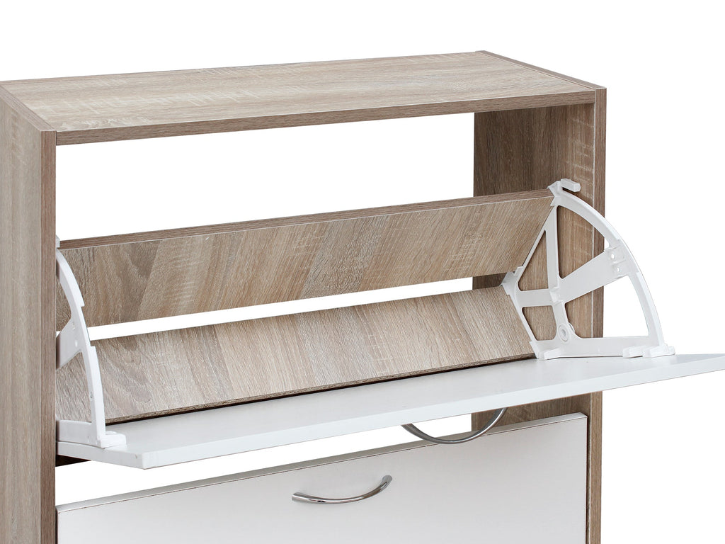 Matilda 3 Drawer Shoe Cabinet Storage Rack - Oak