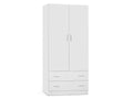Bram 2 Door Wardrobe with 2 Drawers - White