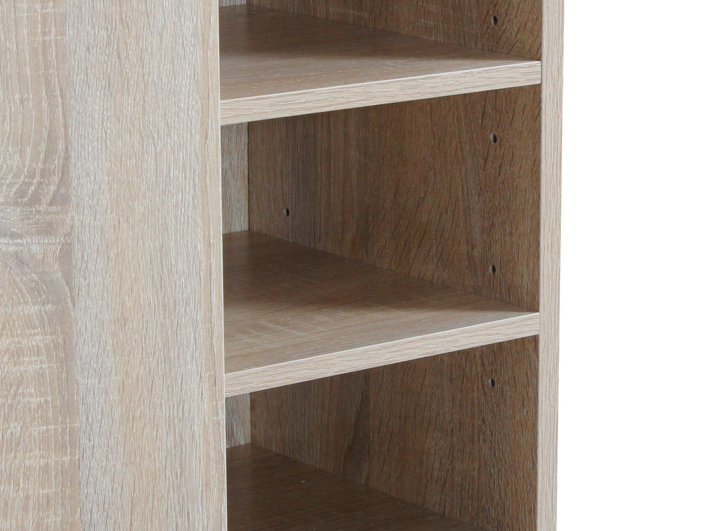 Maui 2 Door Shoe Cabinet Storage Rack - Oak