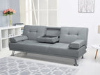 VENICE 3 Seater Sofa bed with Cup Holders - GREY