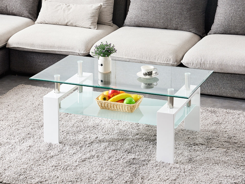Oakley Coffee Table Fully Tempered - White