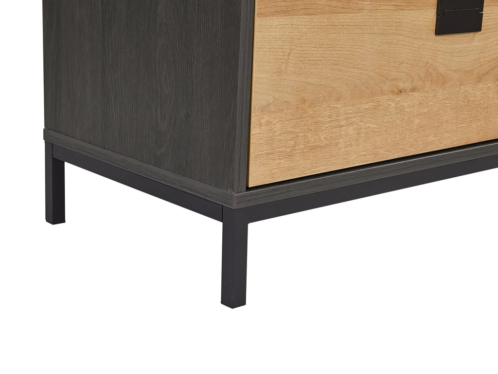 MORRIS Wooden Tallboy 4 Drawers - Oak