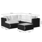 Verona 7 Piece Rattan Outdoor Sofa Set - White
