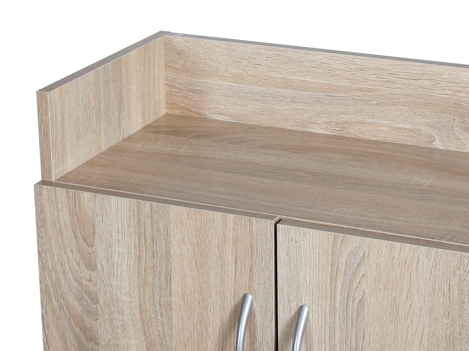 Maui 2 Door Shoe Cabinet Storage Rack - Oak