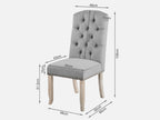 LAYLA 2PCS Velvet Dining Chair - GREY
