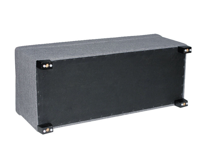 ELLIE Ottoman Footstool Storage Box - GREY