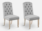 LAYLA 2PCS Velvet Dining Chair - GREY