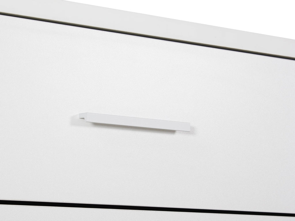 Bram Low Boy 8 Drawer Chest Dresser - White