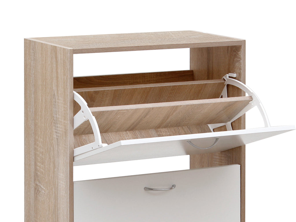 Matilda 2 Drawer Shoe Cabinet Storage Rack - Oak