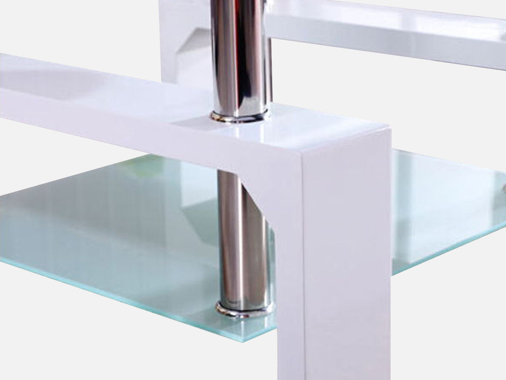 Oakley Coffee Table Fully Tempered - White