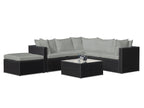 Verona 7 Piece Rattan Outdoor Sofa Set - Dark Grey