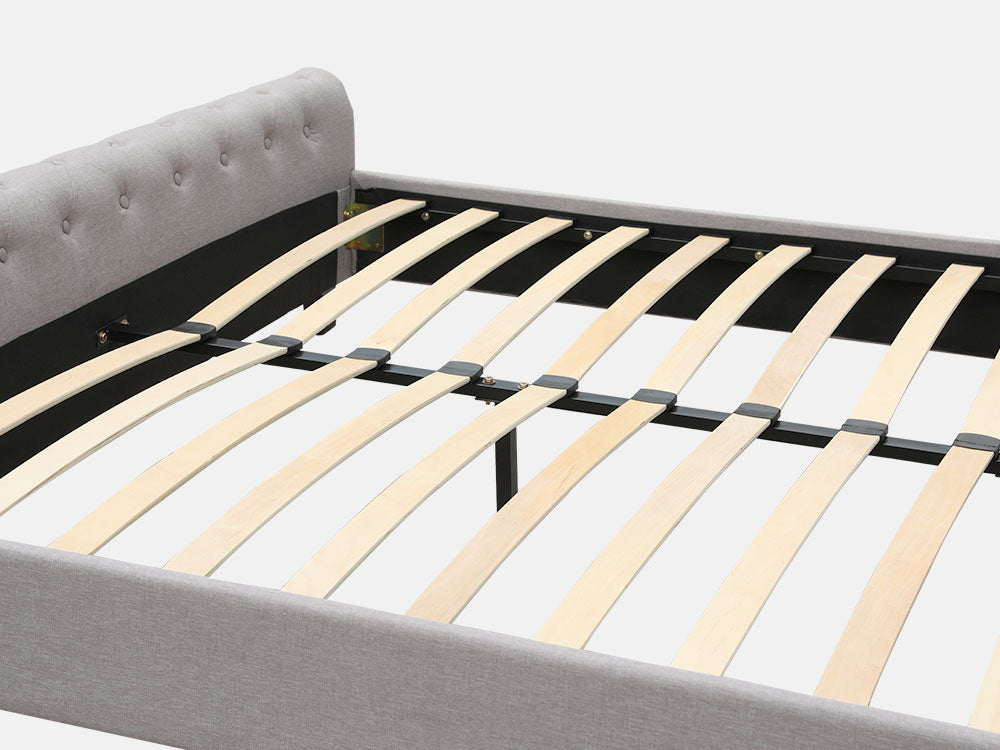 EGMONT King Bed Frame - LIGHT GREY