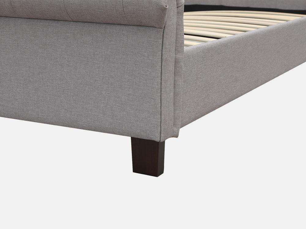 EGMONT King Bed Frame - LIGHT GREY