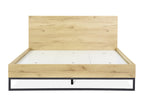 FROHNA King Wooden Bed Frame - Oak