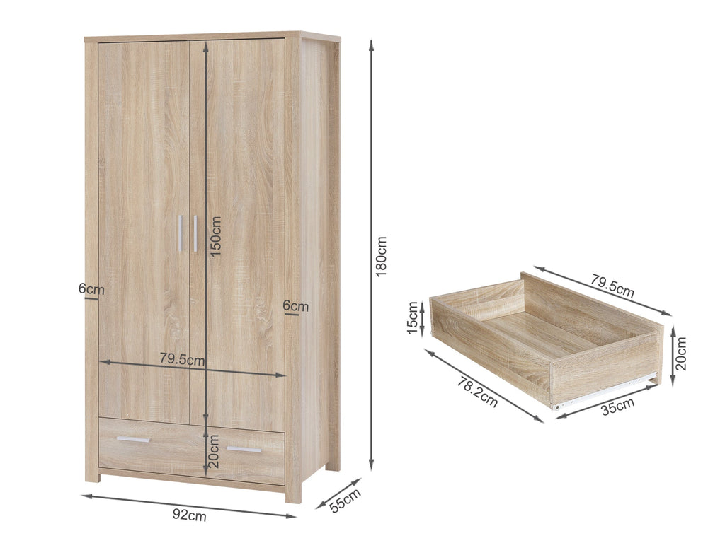 Sagano Wardrobe - Oak