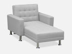 COLORADO 3 Seater Sofa Bed Futon with Chaise - LIGHT GREY