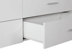 Bram Low Boy 8 Drawer Chest Dresser - White