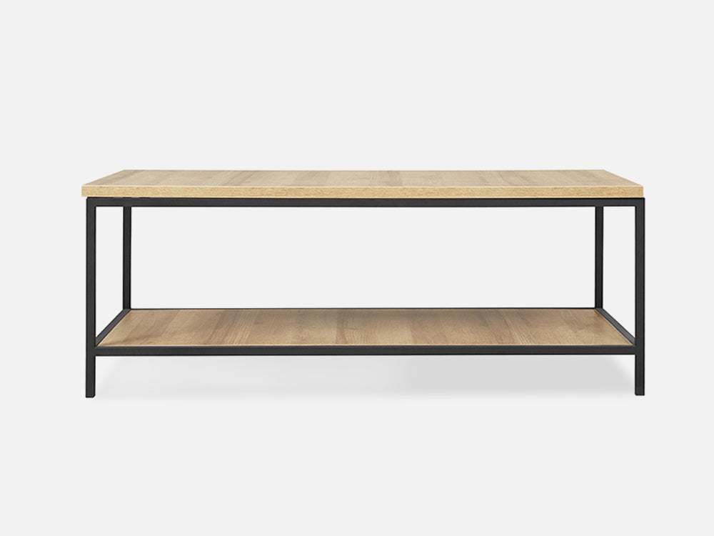 KADEN Rectangular Coffee Table with Storage - Oak