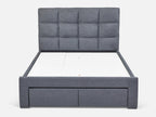 MUSALA Queen Bed Frame with Storage - DARK GREY