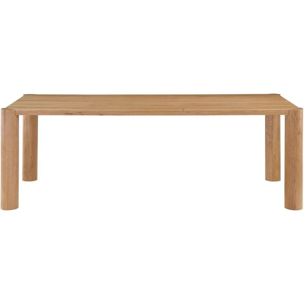 76" Solid Wood Natural Rectangular Post Dining Table