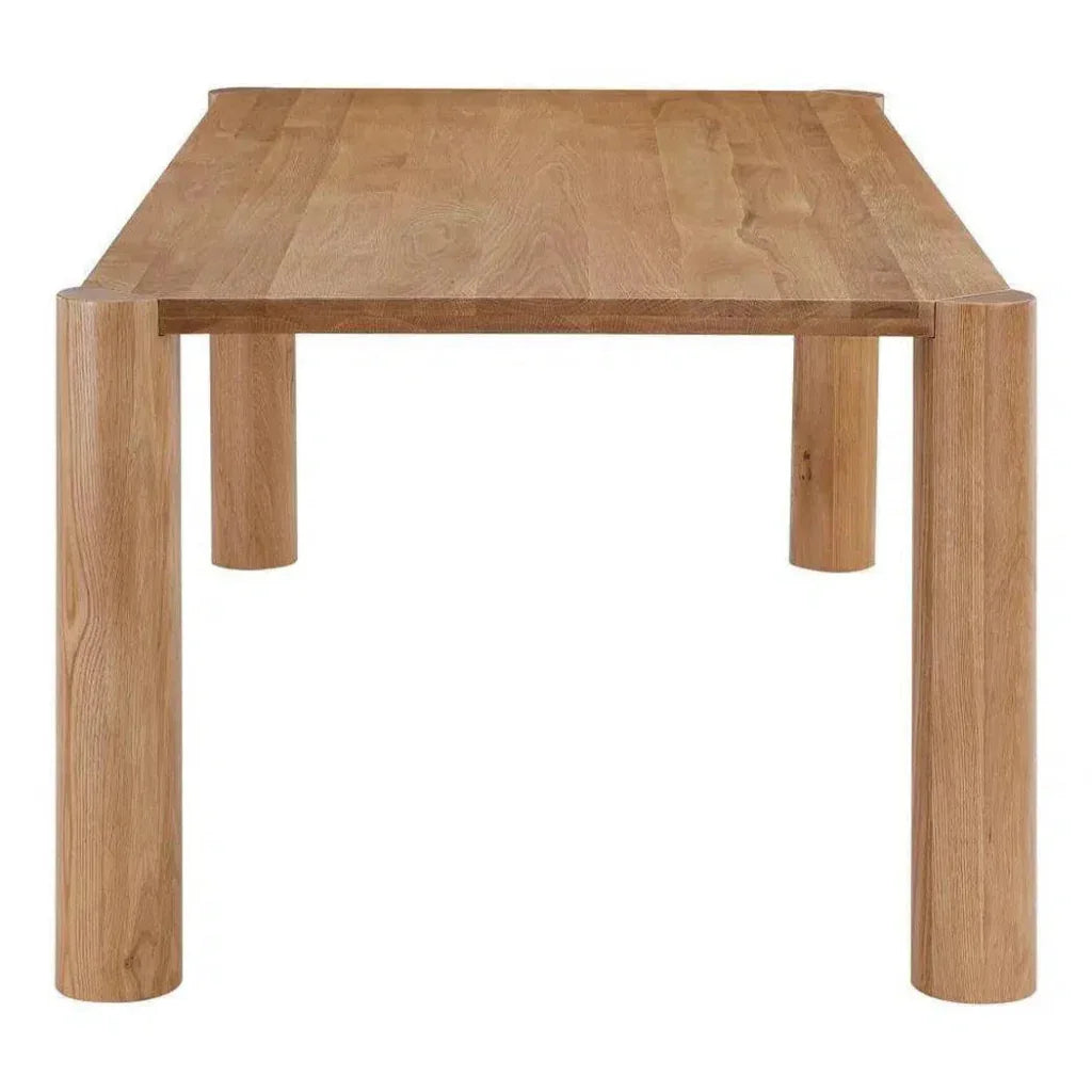 76" Solid Wood Natural Rectangular Post Dining Table