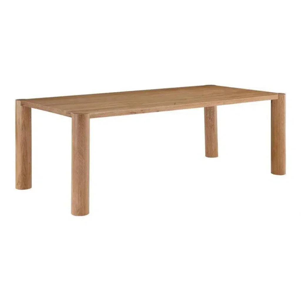 76" Solid Wood Natural Rectangular Post Dining Table