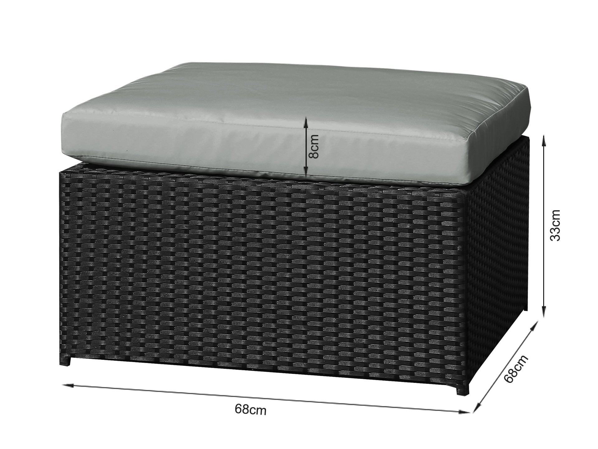 Verona 7 Piece Rattan Outdoor Sofa Set - Dark Grey