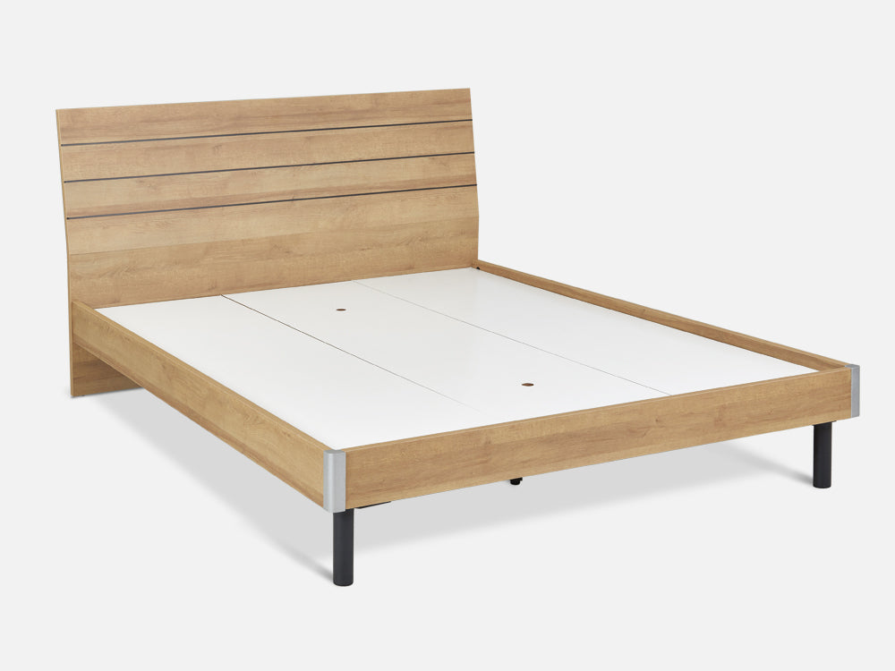 XOAN King Wooden Bed Frame - Oak