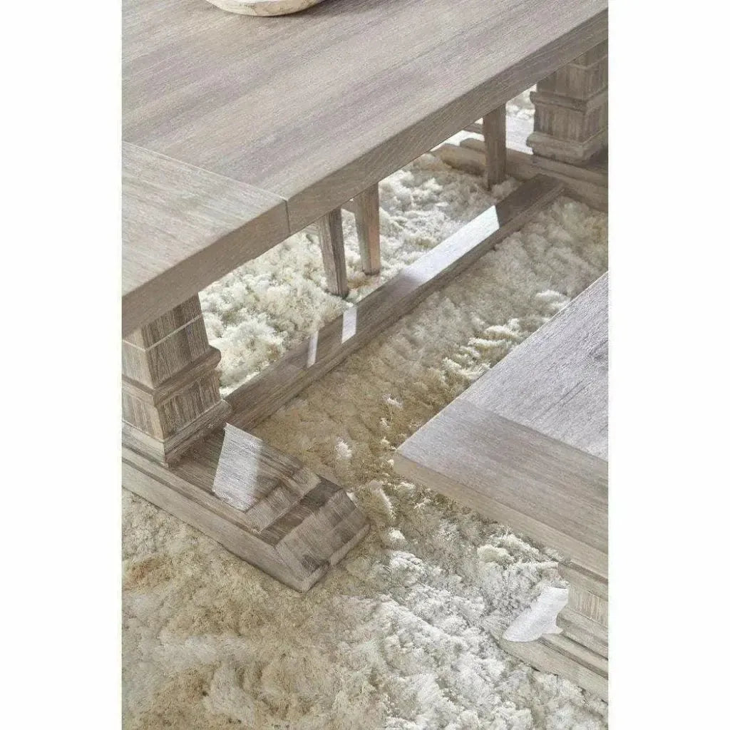 78-110" Wood Extendable Dining Table