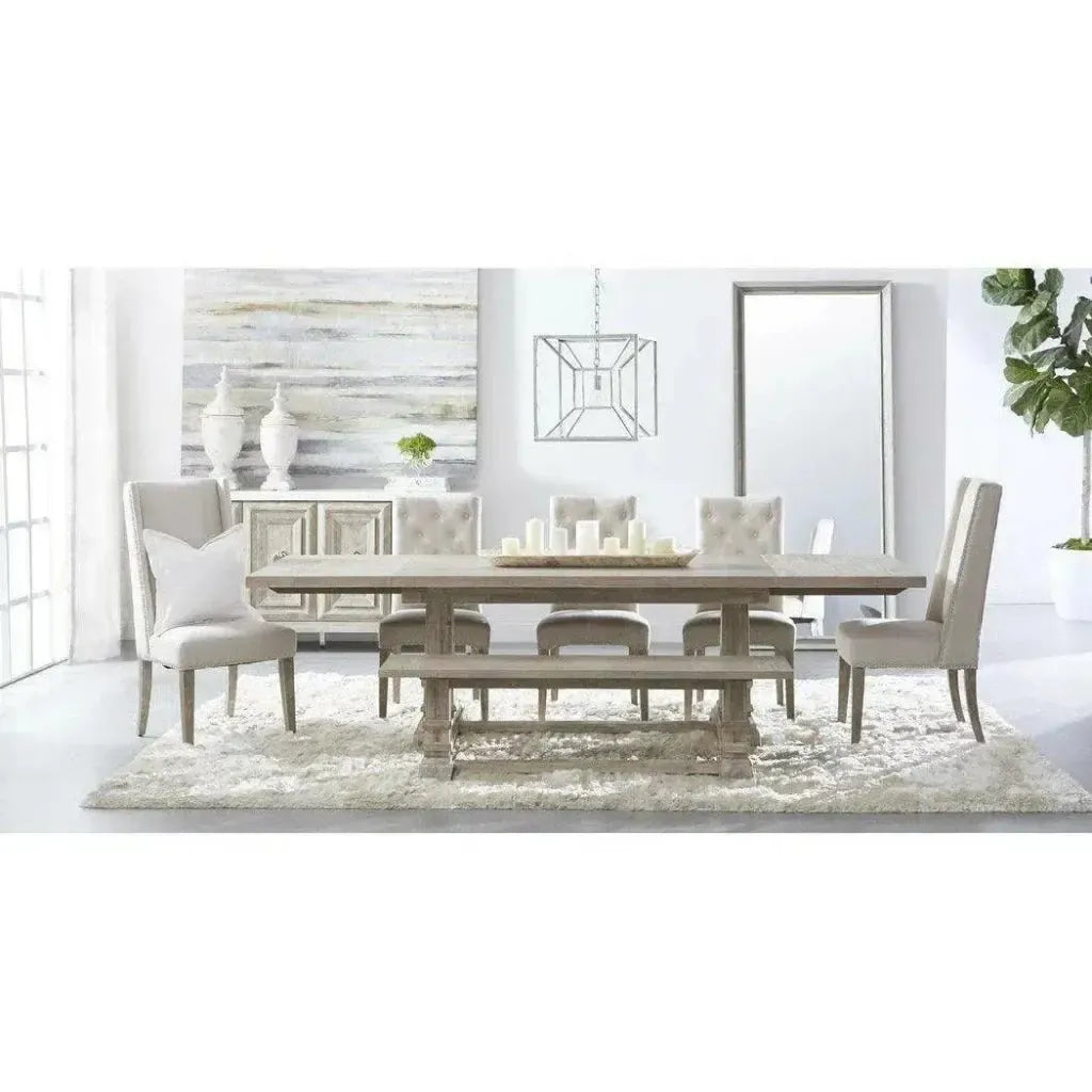 78-110" Wood Extendable Dining Table