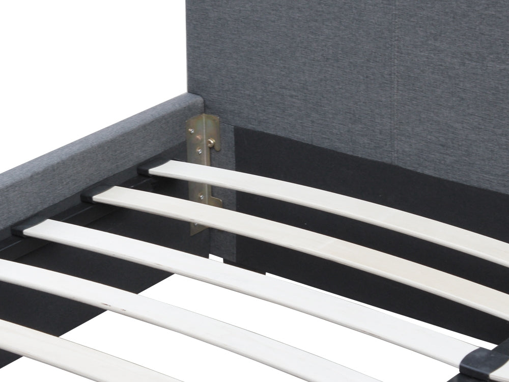 SHASTA King Bed Frame - DARK GREY