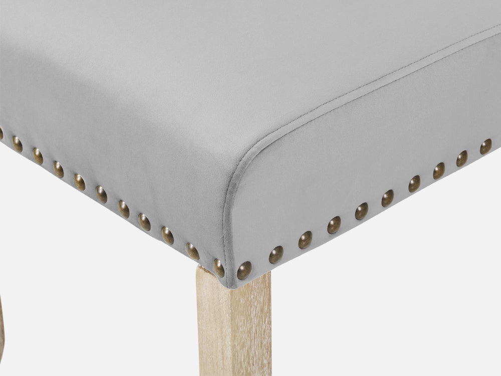 LAYLA 6PCS Velvet Dining Chair - GREY