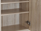 Maui 2 Door Shoe Cabinet Storage Rack - Oak