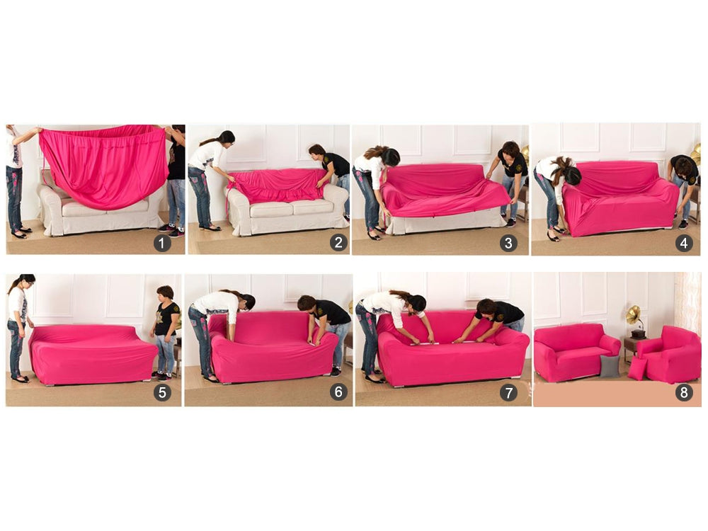 2 Seater Sofa Couch Cover 145-185cm - RED