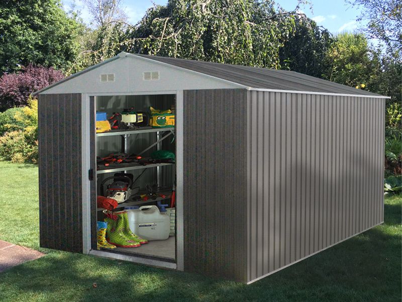 Garden Shed 3.6M x 3.0M x 2.1M GREY