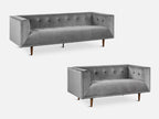 MANAROLA Sofa Set 2PCS - GREY