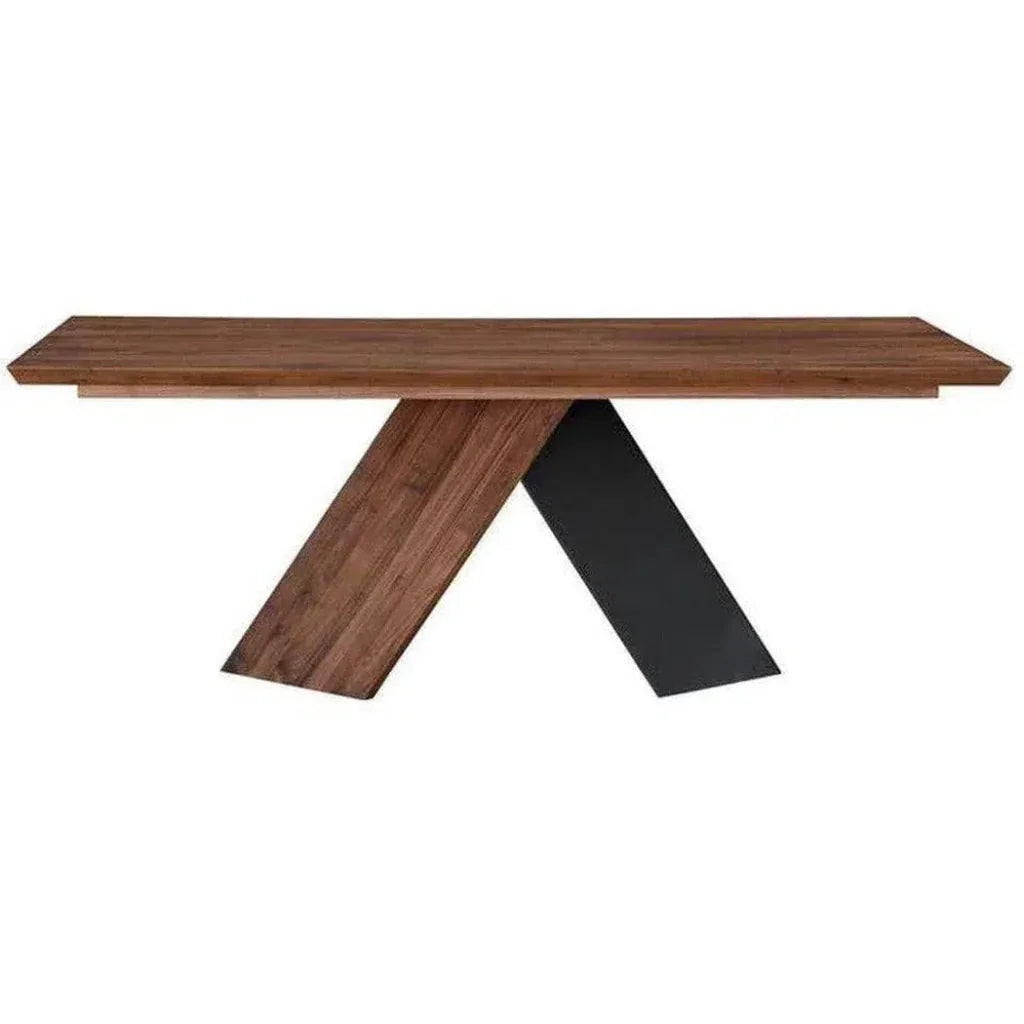 80 Inch Dining Table Brown Contemporary