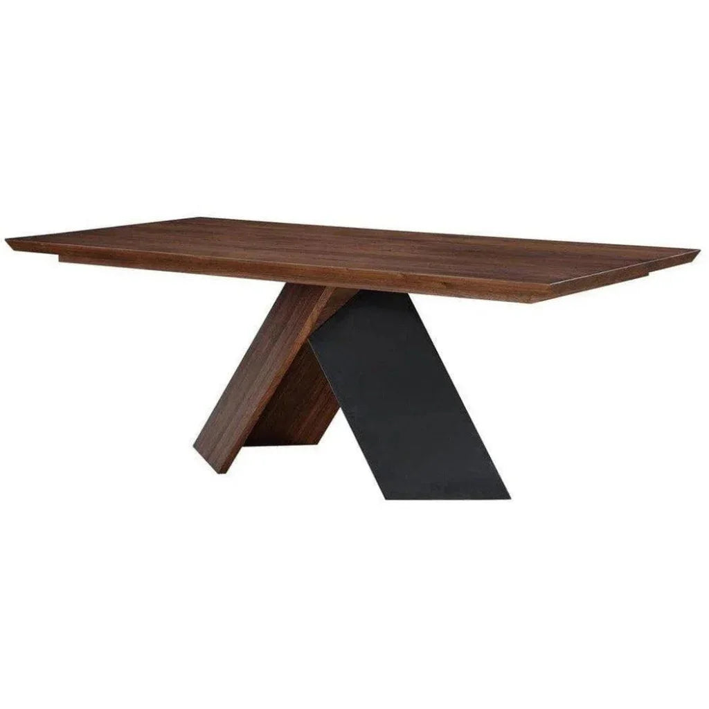 80 Inch Dining Table Brown Contemporary