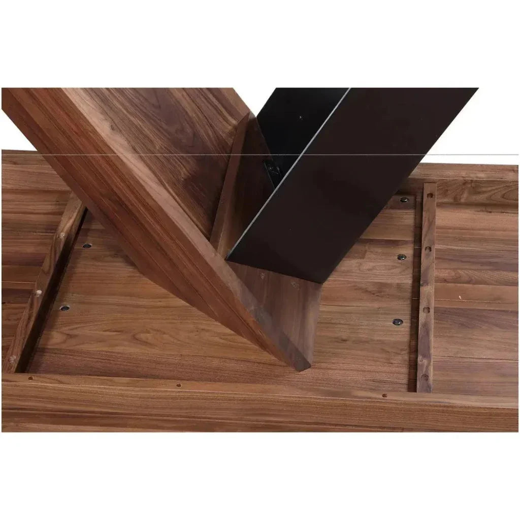 80 Inch Dining Table Brown Contemporary