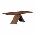 80 Inch Dining Table Brown Contemporary