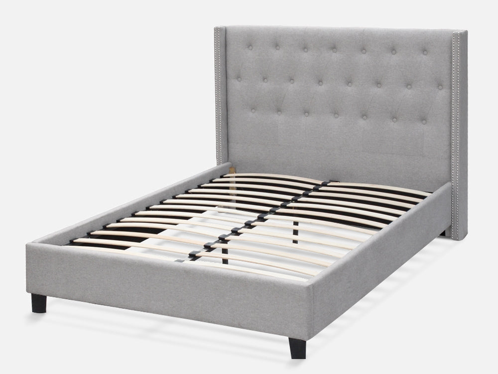 ELBRUS Queen Bed Frame - LIGHT GREY