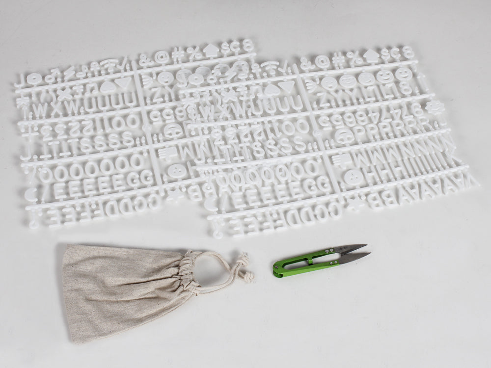 Retro Changeable DIY Felt Letter Board Square 340PCS