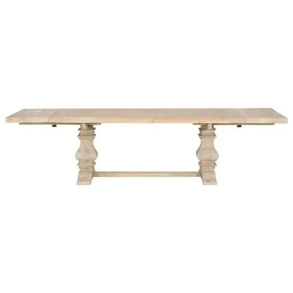 84-120" Pine Reclaimed Wood Extendable Dining Table