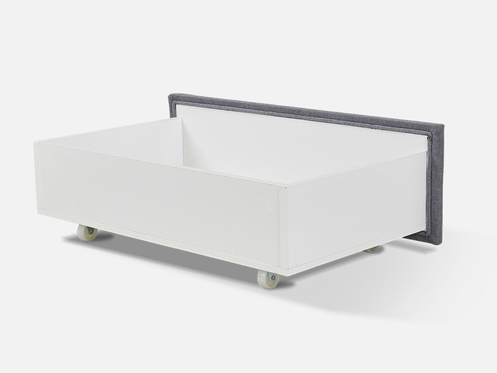 MUSALA Queen Bed Frame with Storage - DARK GREY