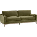 86" Parker Post Wood Olive Modern Sofa