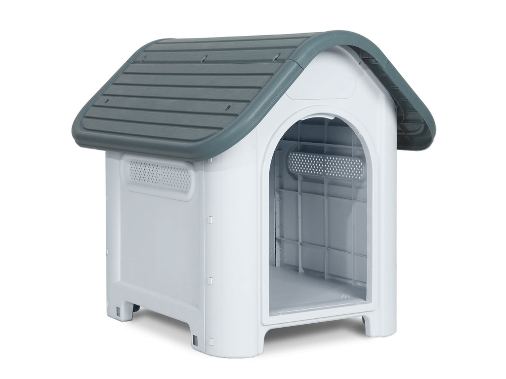 Small Plastic Dog House - Grey