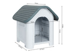 Small Plastic Dog House - Grey
